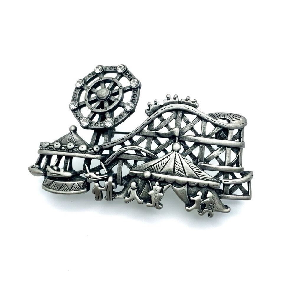 Dancroft Amusement Park Brooch Circus Roll coaster Moveable Ferris Wheel